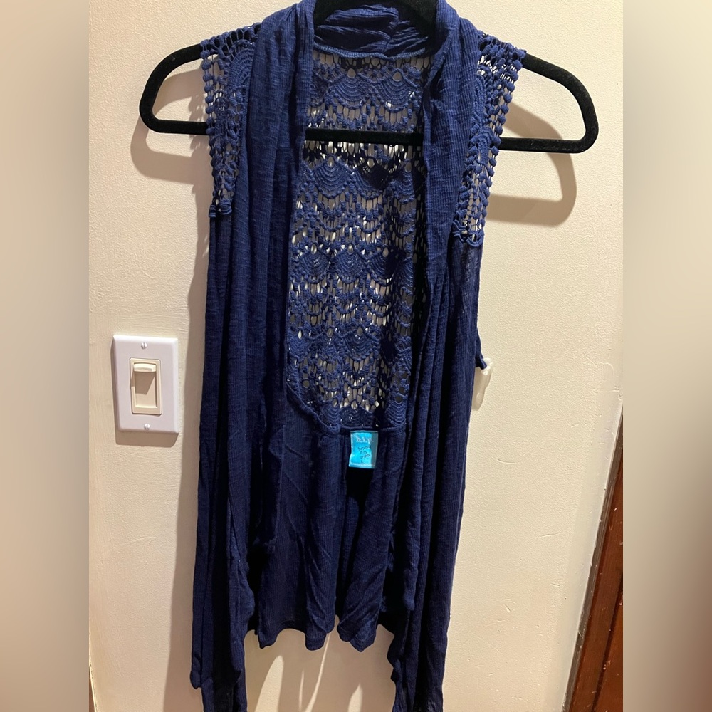 Blue Lace long vest